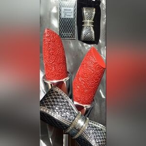 Floal Paisley Print Red Lipstick Diamond Bow